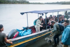 getting on the boat in Atalaya