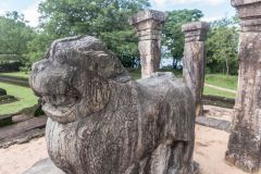 ruins of a council chamber in Polonnaruwa