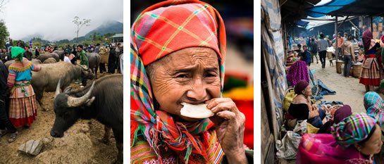 colours were plentiful at the Bac Ha market
