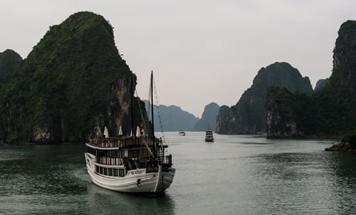cruising amongst Karst formations