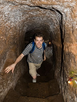 Paul inside the Vinh Moc tunnels