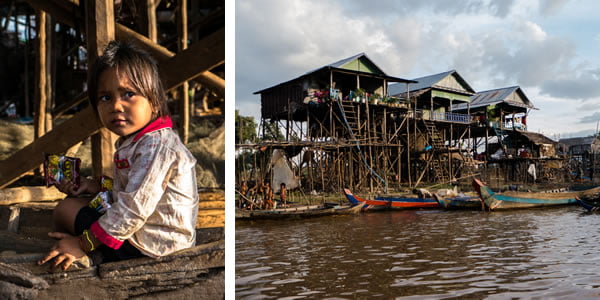 the floating village of Kampung Phluk