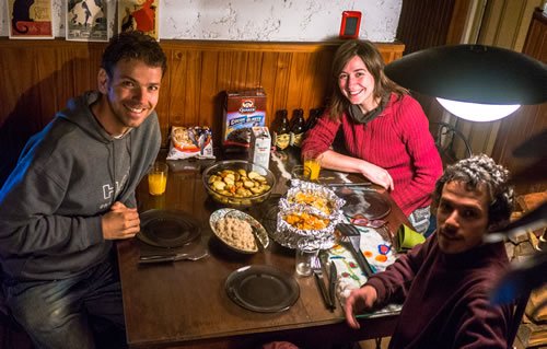 having dinner with Anibal and Emilia at their place, check out the Maredsous next to Emilia!