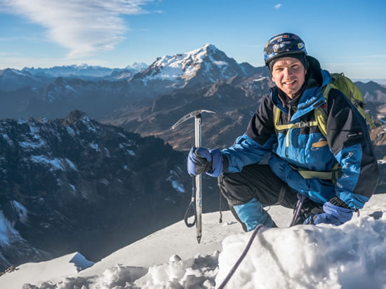 that must be me at the top of Pequeño Alpamayo (5410 meters)