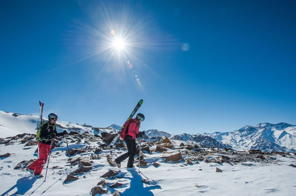 hiking in the amazing backcountry of Las Leñas