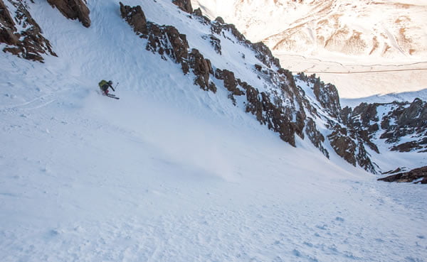 skiing Broken Shoulder couloir