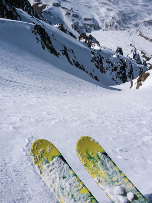 about to enter some fresh snow in the Sans Nom area